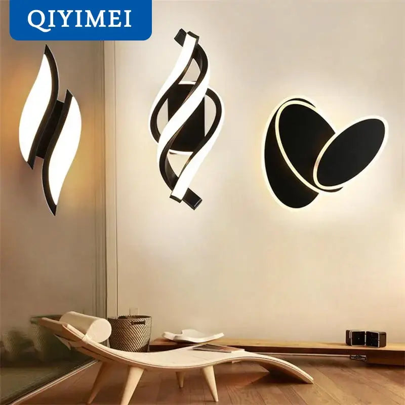 Black Sculptural LED Lamp