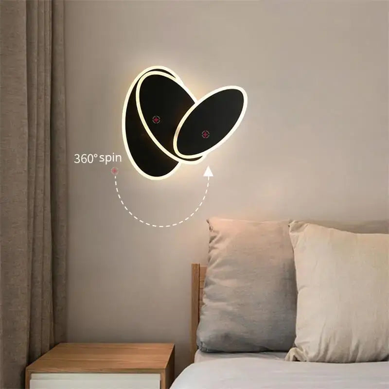 Black Sculptural LED Lamp