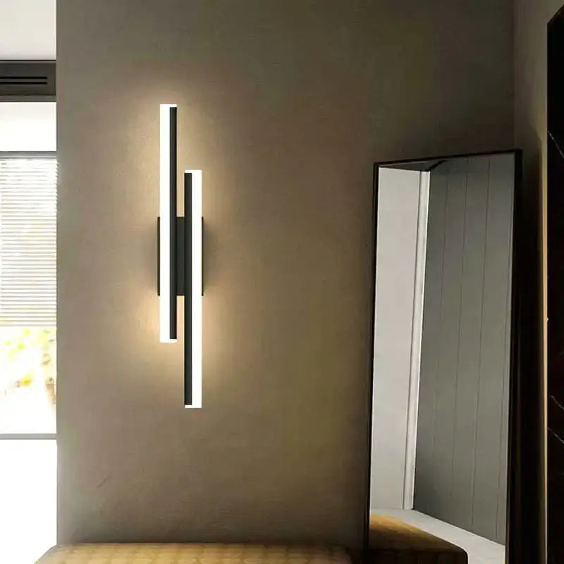 Black Acrylic Wall Sconce Three-Color Dimming