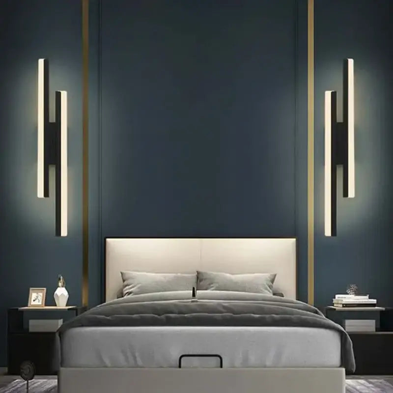 Black Acrylic Wall Sconce Three-Color Dimming