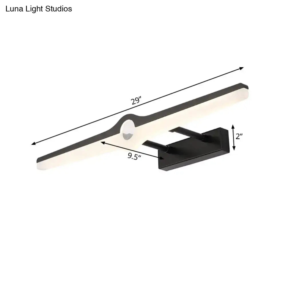 Black Modern Wall Light Aluminum Acrylic Build