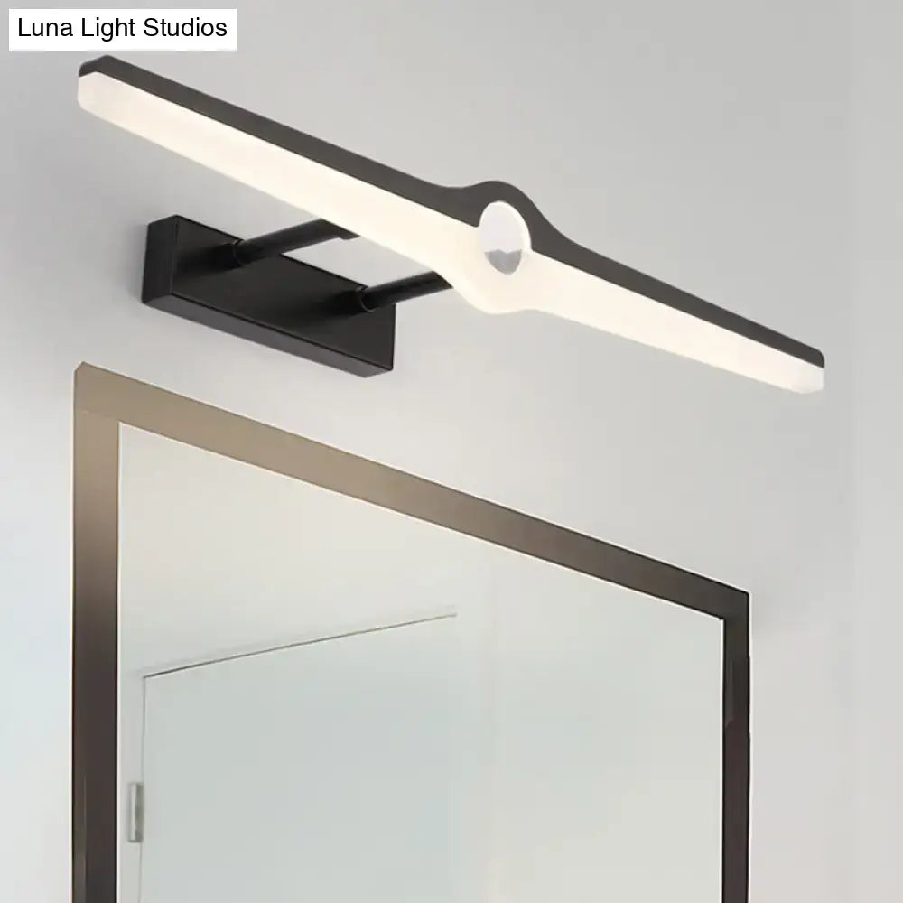 Black Modern Wall Light Aluminum Acrylic Build