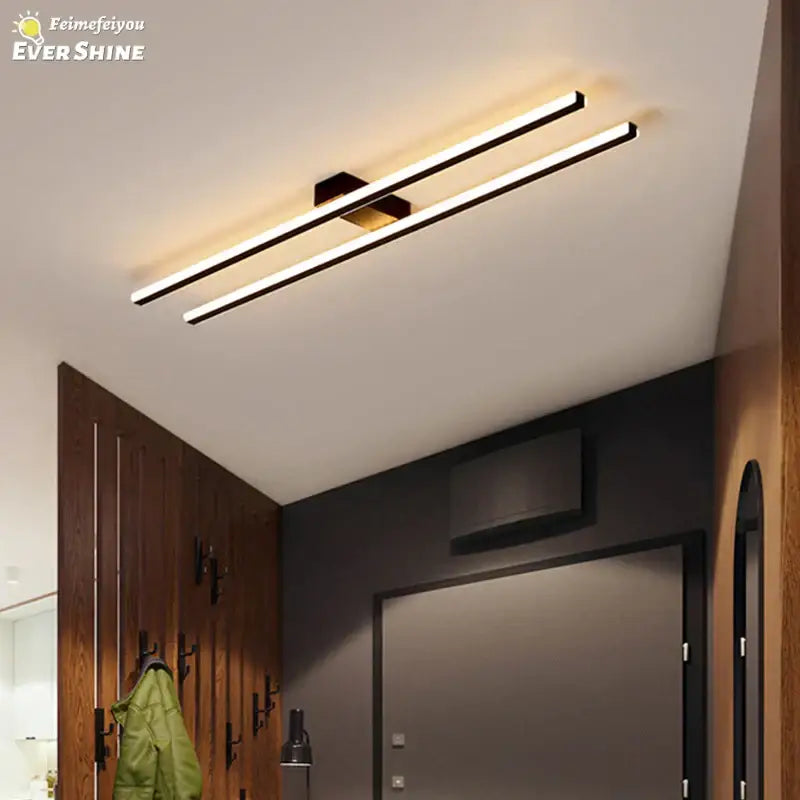 Black Linear 180cm Ceiling Light