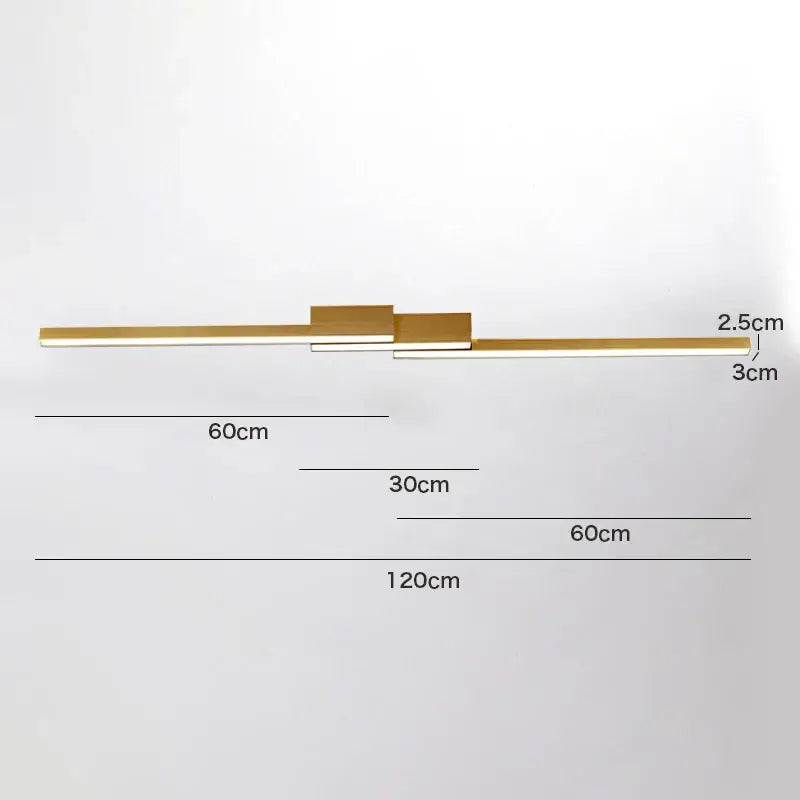 Black Linear 180cm Ceiling Light