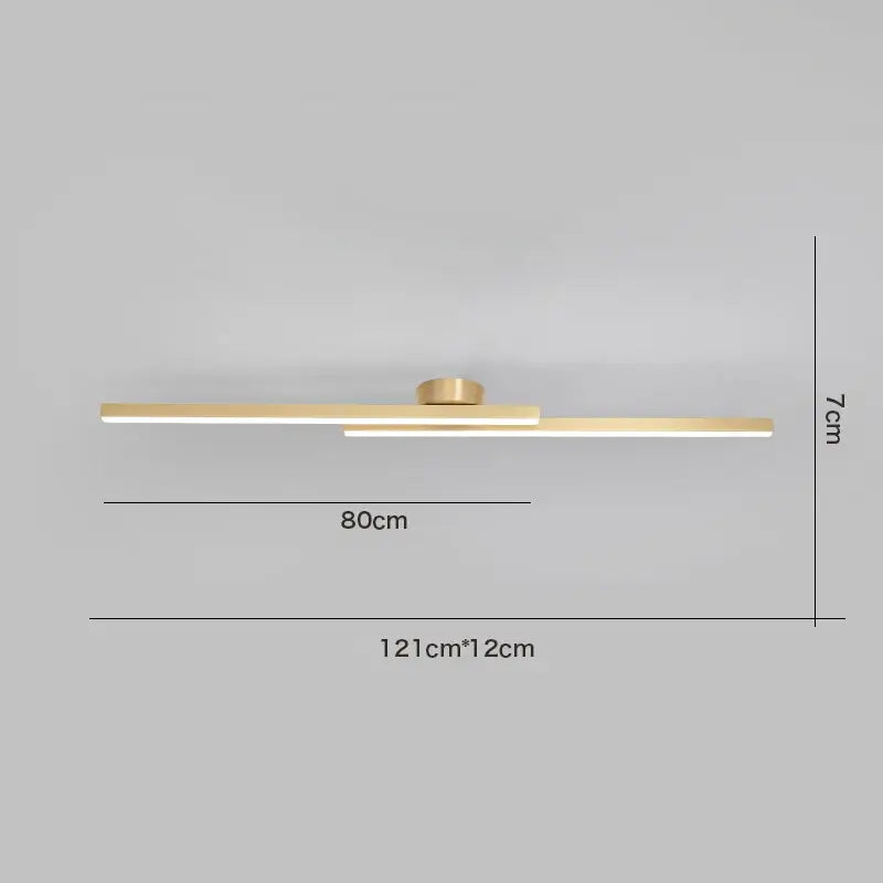 Black Linear 180cm Ceiling Light