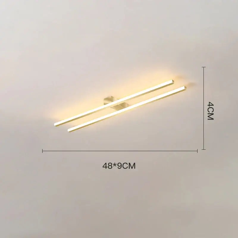Black Linear 180cm Ceiling Light