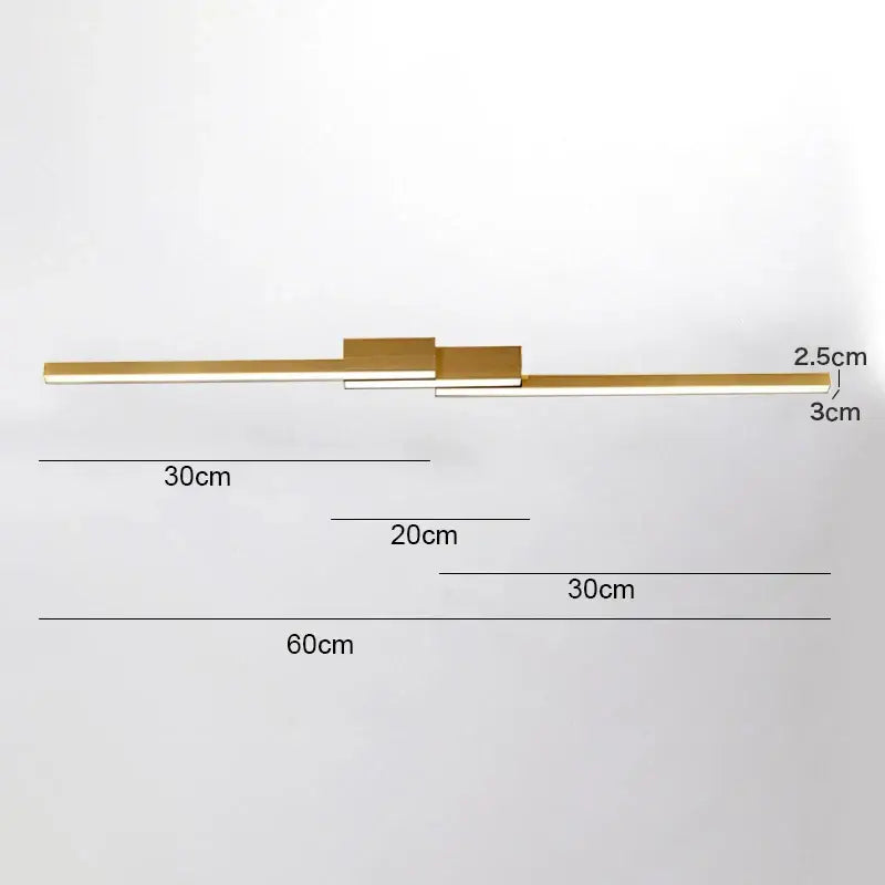 Black Linear 180cm Ceiling Light