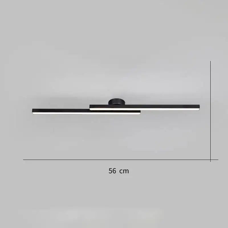 Black Linear 180cm Ceiling Light