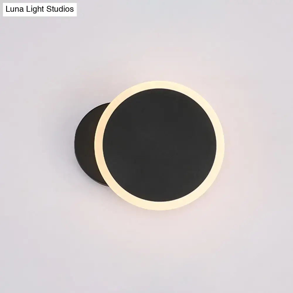 Black White LED Sconce