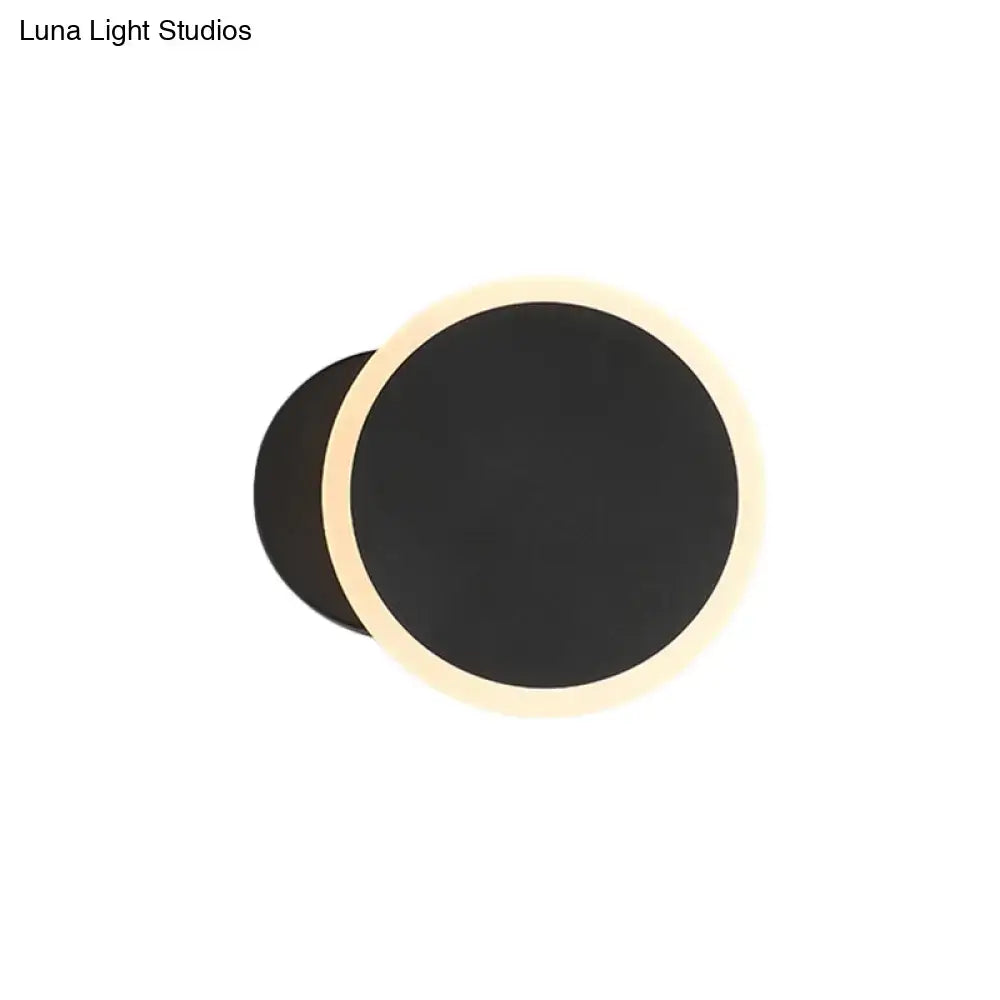 Black White LED Sconce
