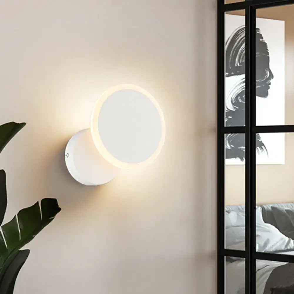 Black White LED Sconce