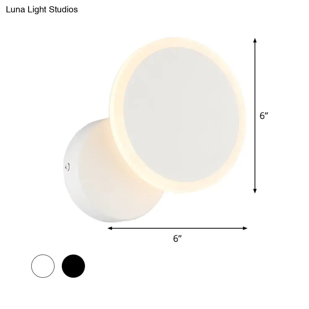Black White LED Sconce