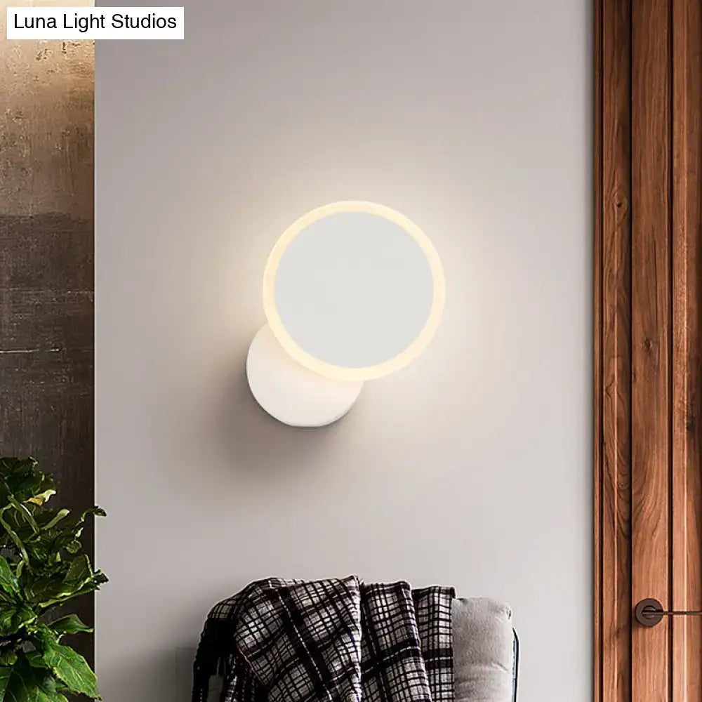 Black White LED Sconce