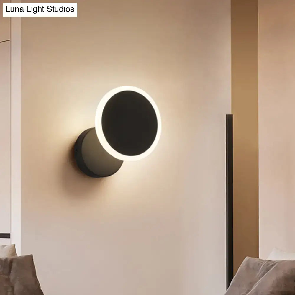 Black White LED Sconce