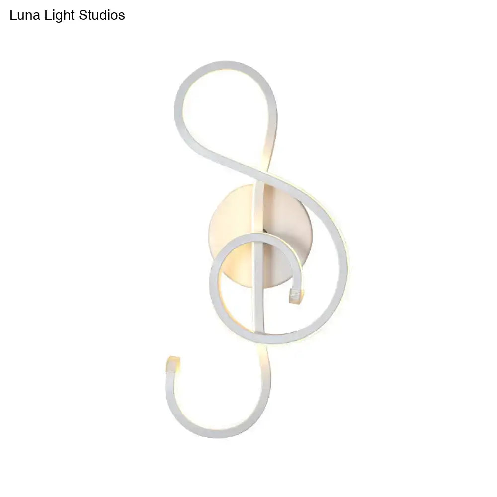 White Musical Note Lamp