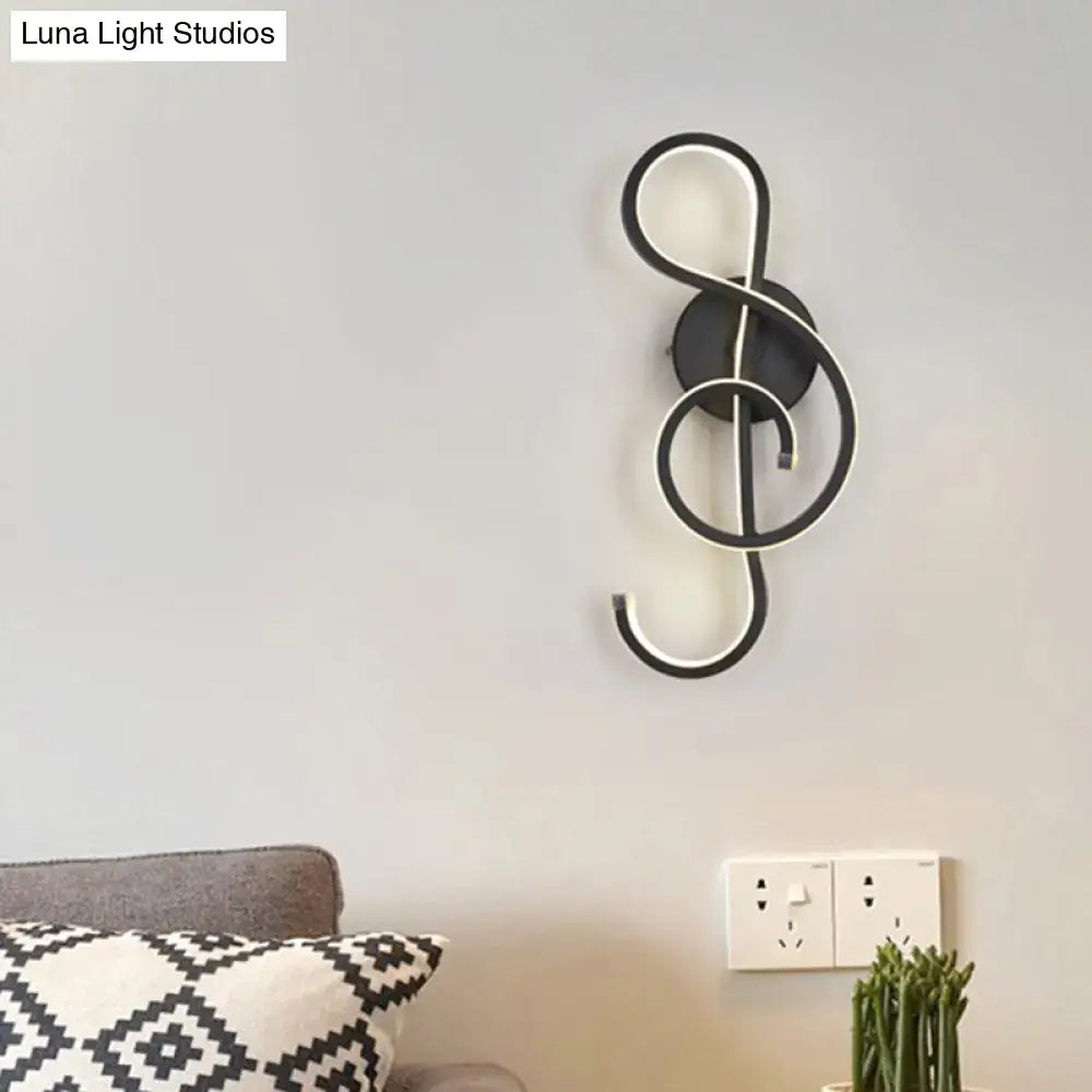 White Musical Note Lamp
