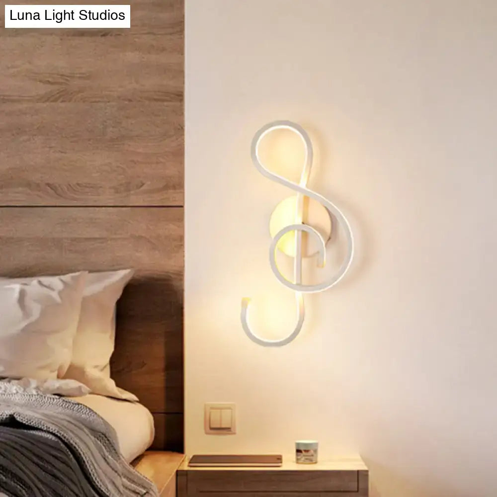 White Musical Note Lamp