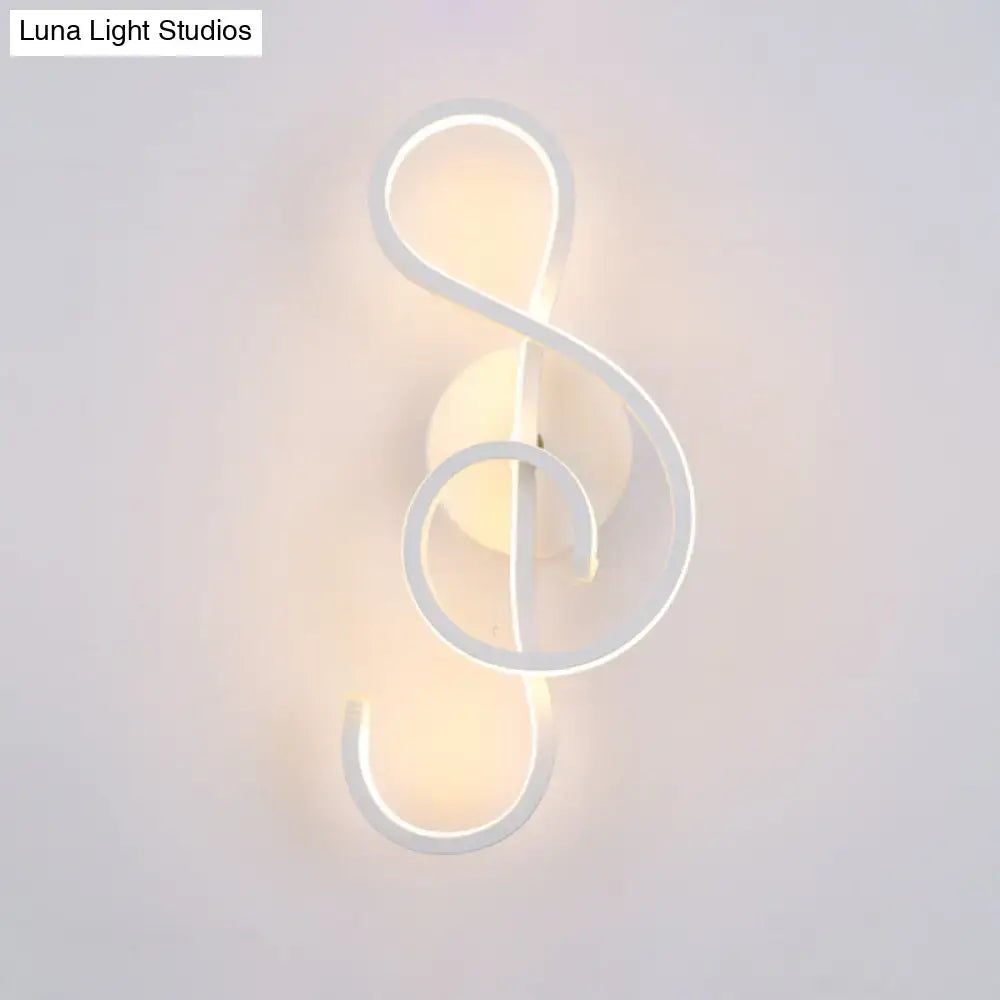 White Musical Note Lamp