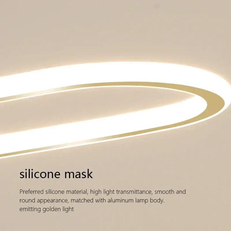Gold Oval LED Chandelier