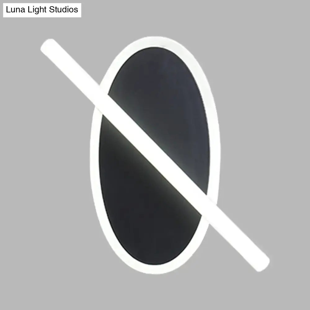 Black Oval LED Stairway Sconce
