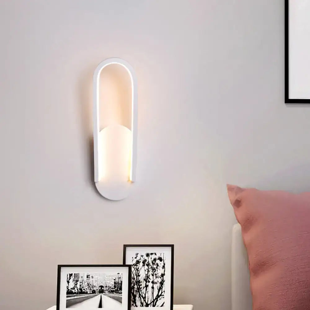 Black Metal Acrylic Parlor Wall Sconce
