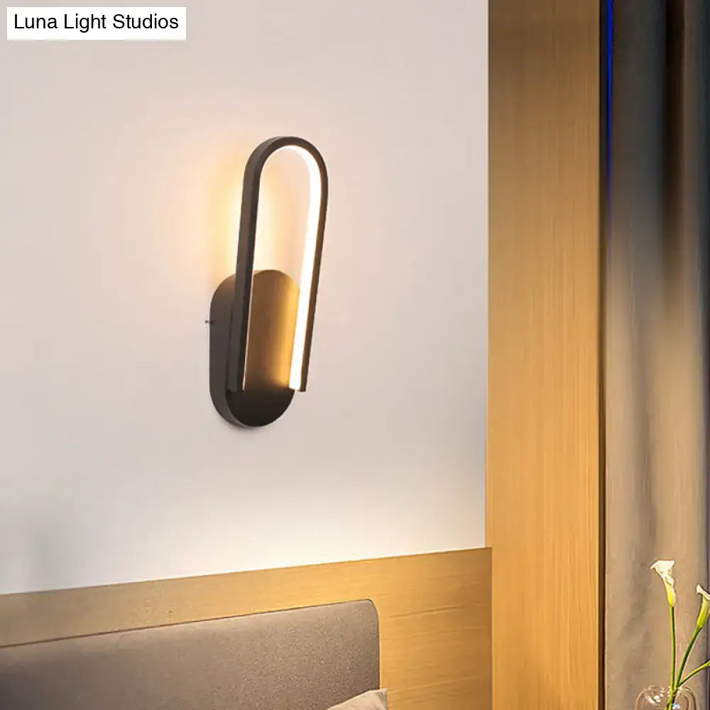 Black Metal Acrylic Parlor Wall Sconce