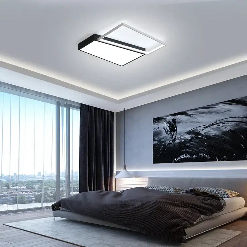 Black White Rectangular Light