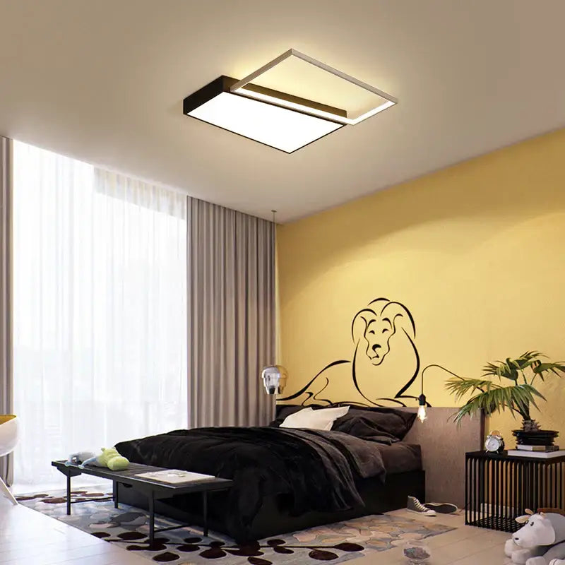 Black White Rectangular Light