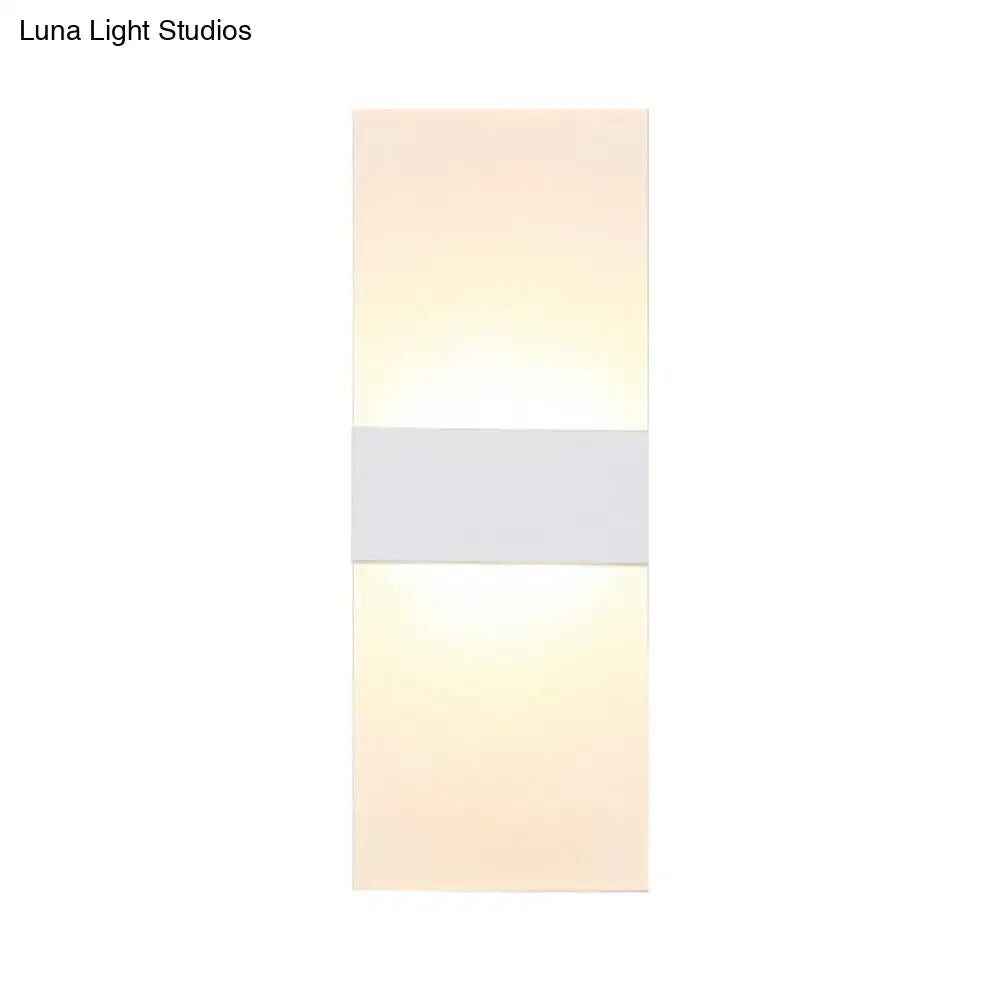 Black White Rectangular Sconce