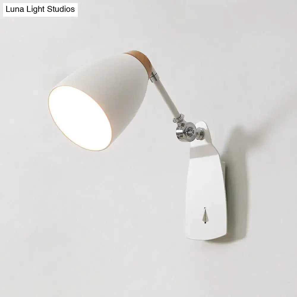 Black White Cup Shape Wall Light