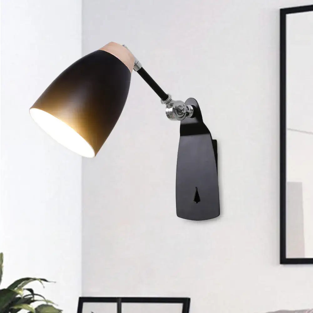 Black White Cup Shape Wall Light