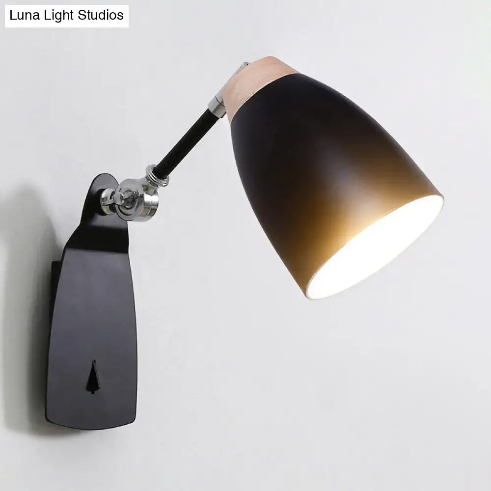 Black White Cup Shape Wall Light