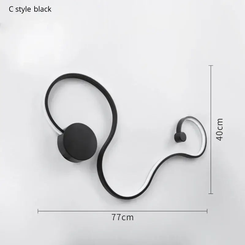 Black Sculptural Wall Lamps