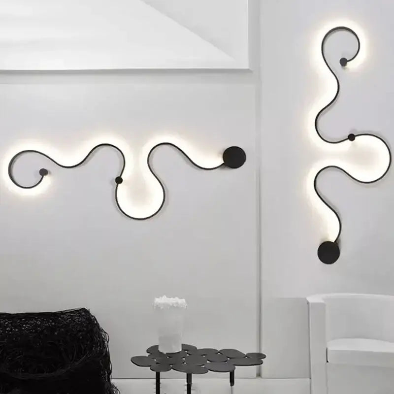Black Sculptural Wall Lamps
