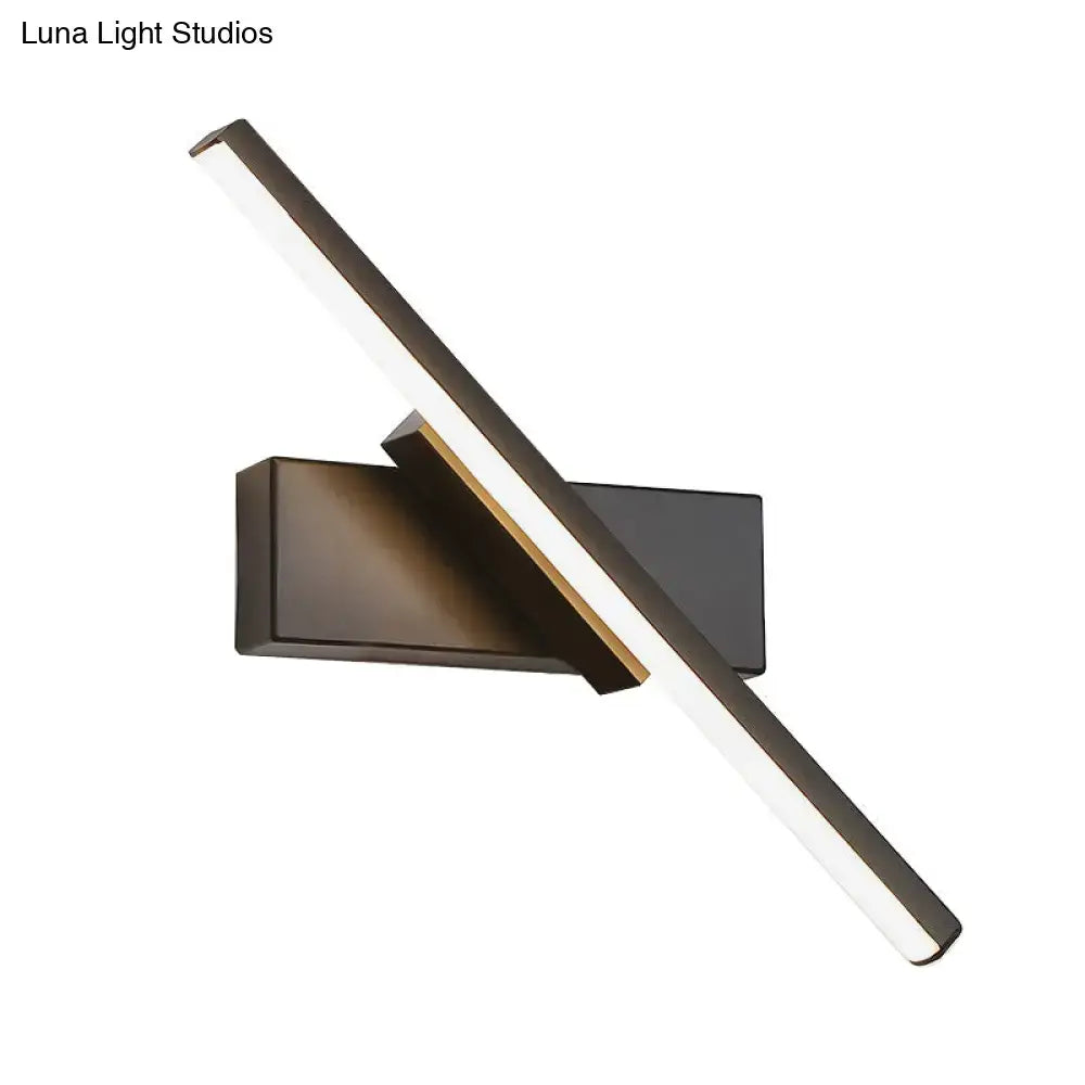Black Slim LED Sconce