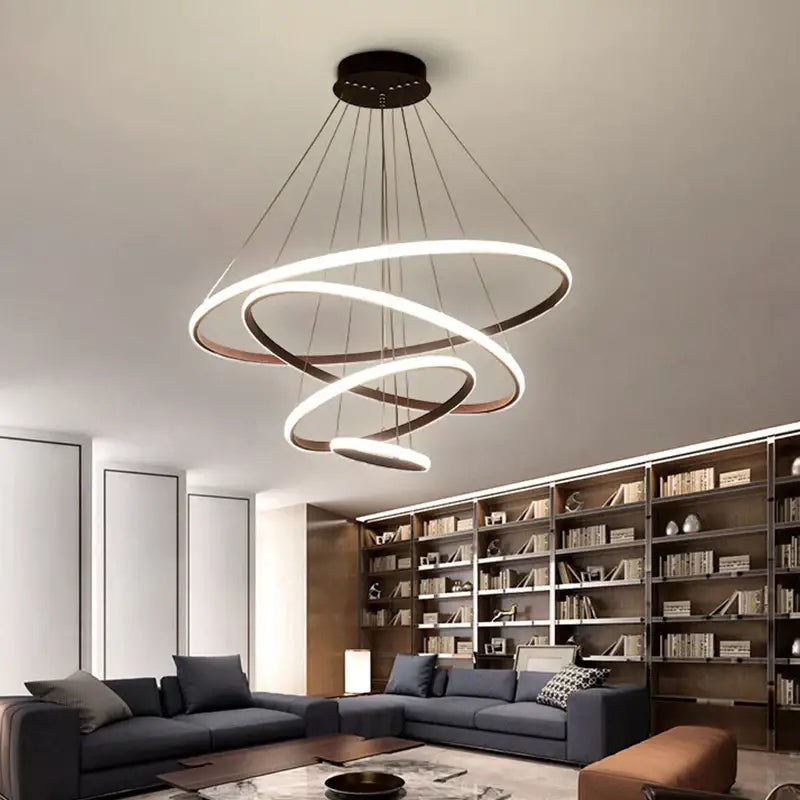 Black Spiral Pendant Chandelier