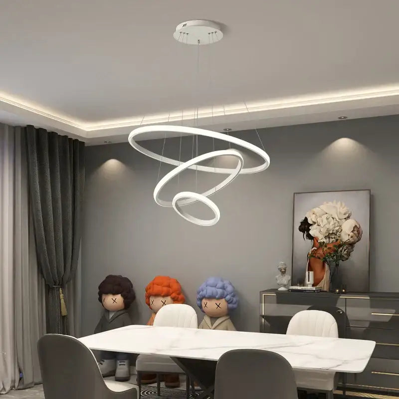 Black Spiral Pendant Chandelier
