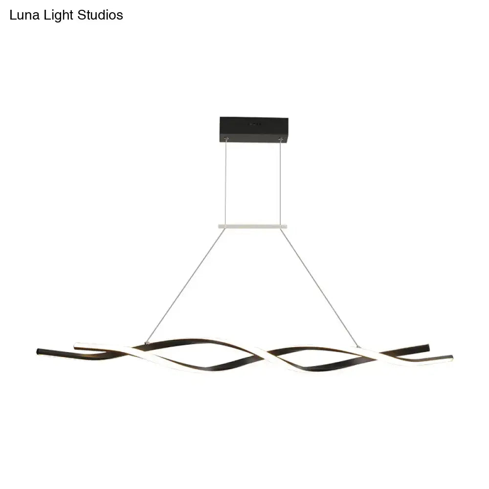 Black Twisted Pendant Light