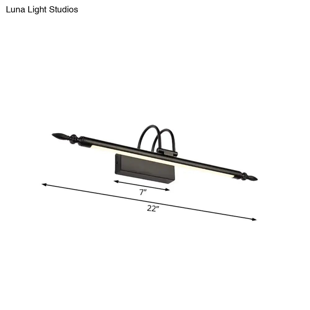 Black Linear Vanity Light Three Size Options