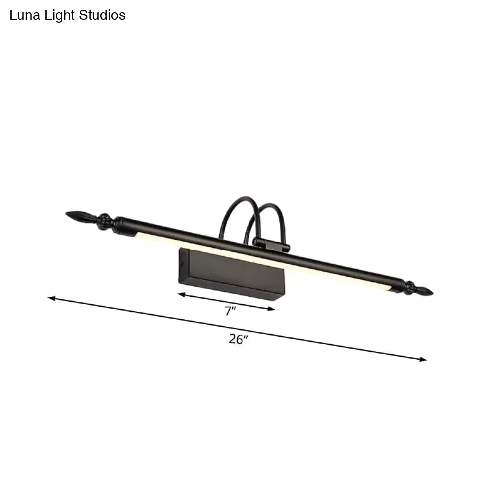Black Linear Vanity Light Three Size Options