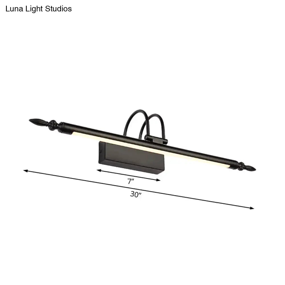 Black Linear Vanity Light Three Size Options