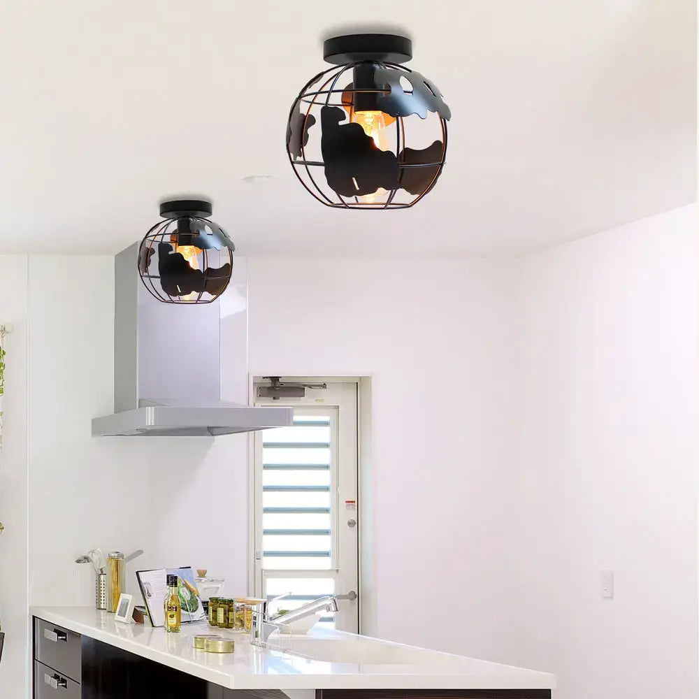 Black Globe Ceiling Shade