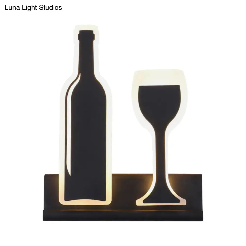 Black Cast Iron Glass Industrial Sconce