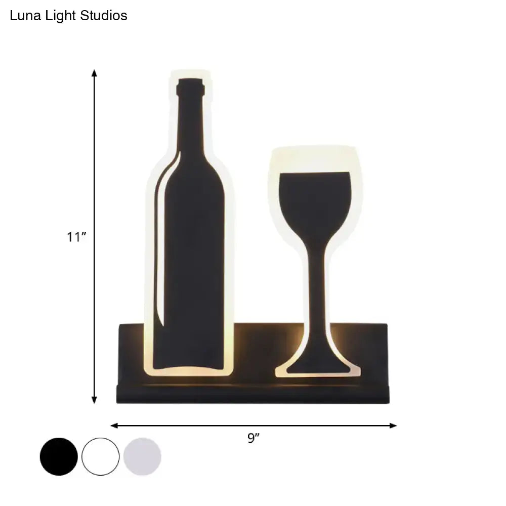 Black Cast Iron Glass Industrial Sconce