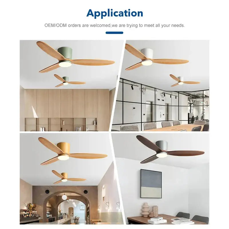 Green Wood Ceiling Fan