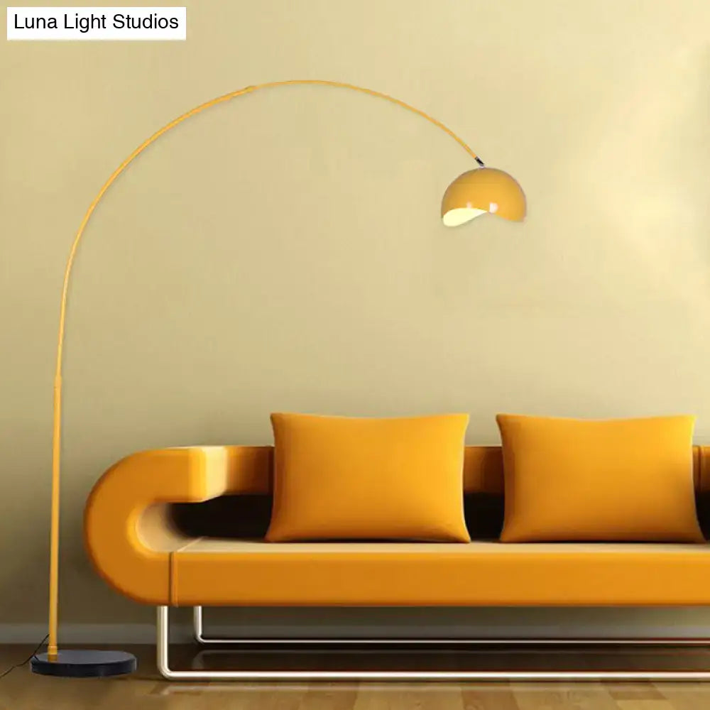 Yellow Arc Floor Lamp