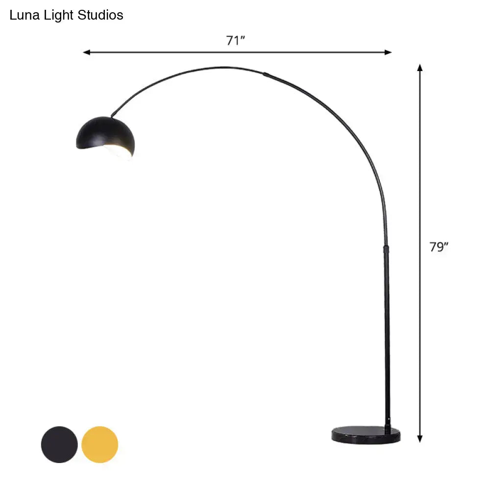 Yellow Arc Floor Lamp