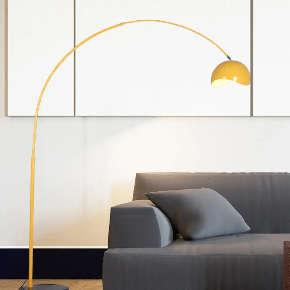 Yellow Arc Floor Lamp