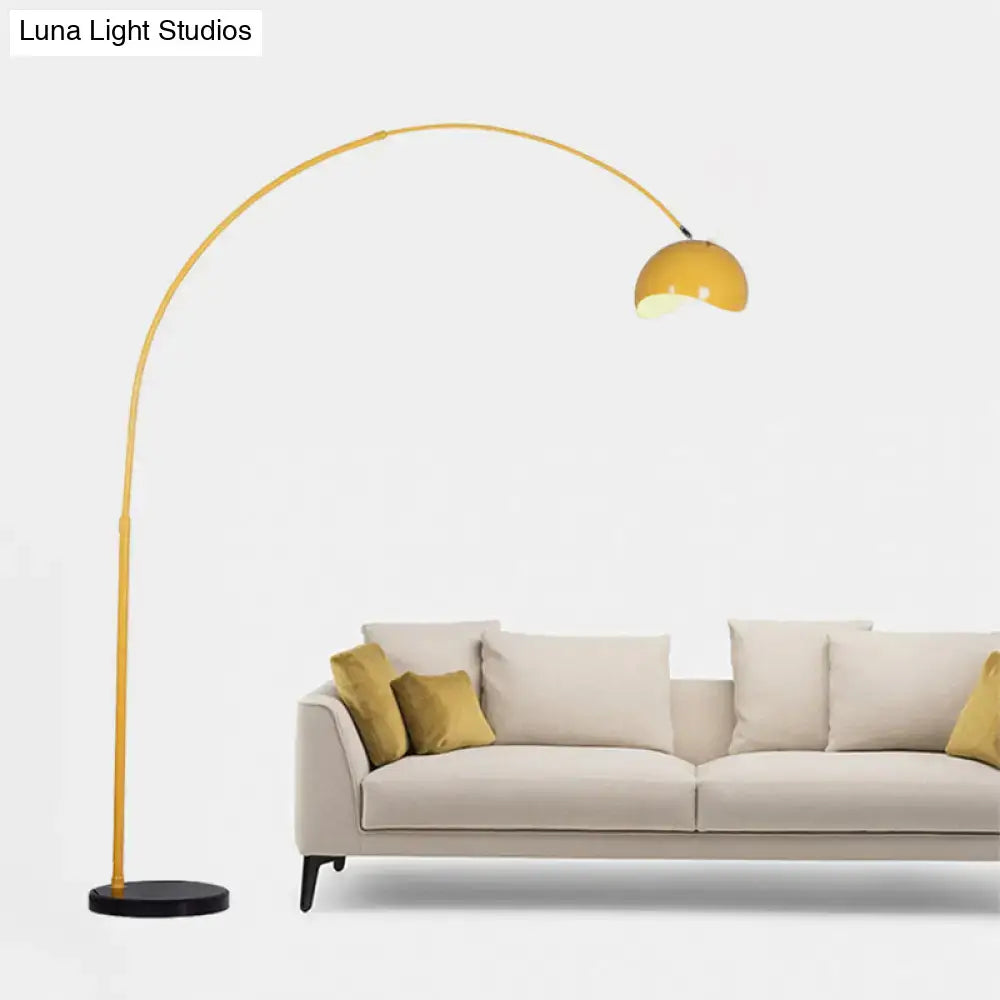Yellow Arc Floor Lamp