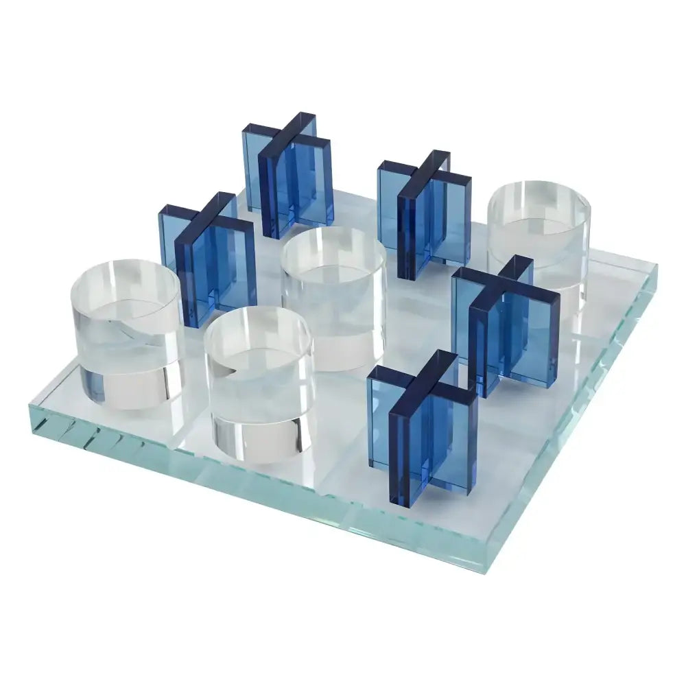 Blue Acrylic Chess Set